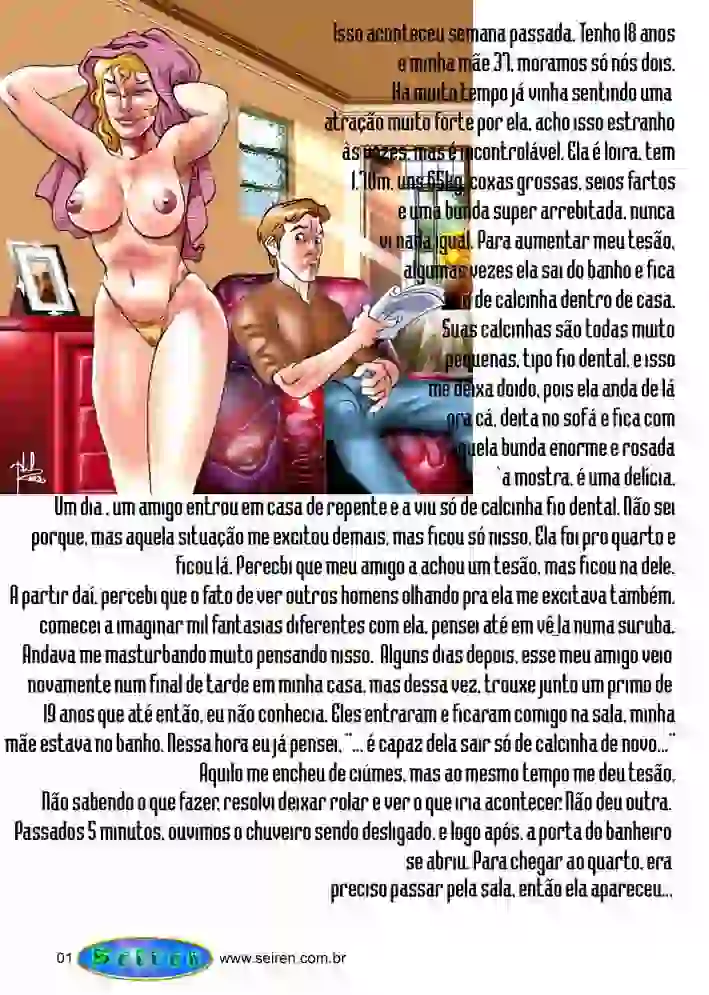 Um Conto de Incesto de mãe e filho em Seiren Hentai